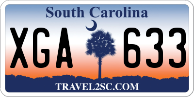 SC license plate XGA633