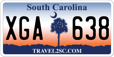 SC license plate XGA638