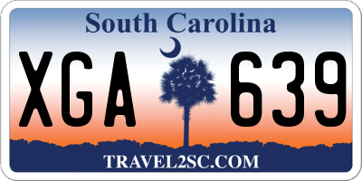 SC license plate XGA639