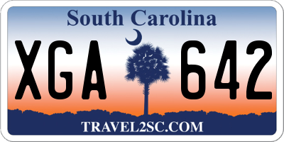 SC license plate XGA642