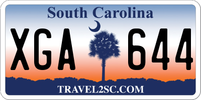 SC license plate XGA644