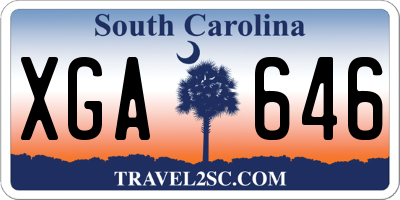 SC license plate XGA646
