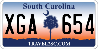 SC license plate XGA654