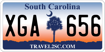 SC license plate XGA656