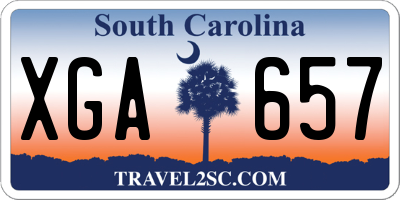 SC license plate XGA657