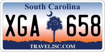 SC license plate XGA658