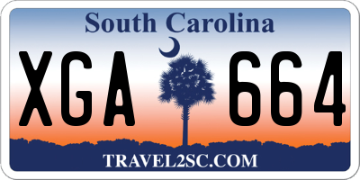 SC license plate XGA664