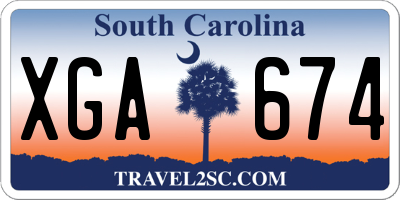 SC license plate XGA674
