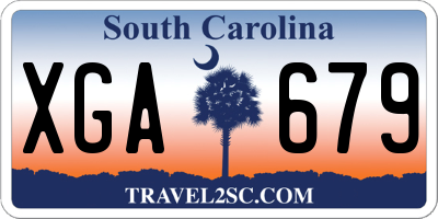 SC license plate XGA679