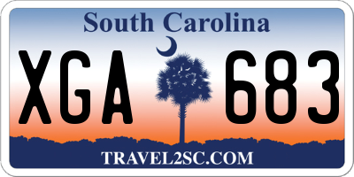 SC license plate XGA683