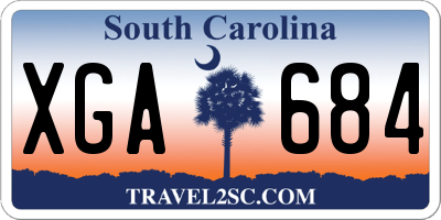SC license plate XGA684
