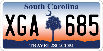SC license plate XGA685