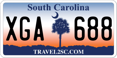 SC license plate XGA688