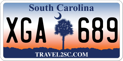 SC license plate XGA689
