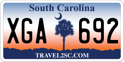 SC license plate XGA692