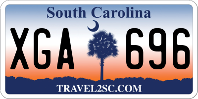 SC license plate XGA696