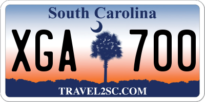 SC license plate XGA700