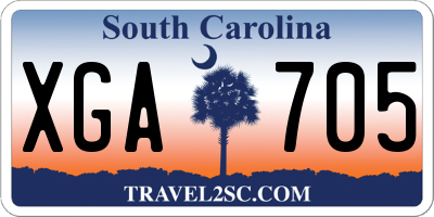 SC license plate XGA705