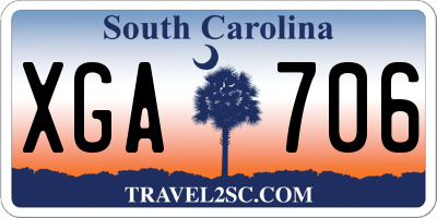 SC license plate XGA706