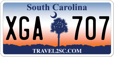 SC license plate XGA707