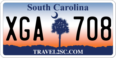 SC license plate XGA708