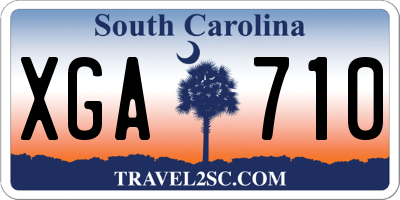 SC license plate XGA710