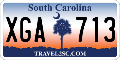 SC license plate XGA713