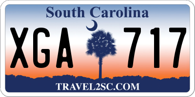 SC license plate XGA717