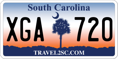 SC license plate XGA720