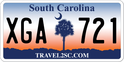 SC license plate XGA721