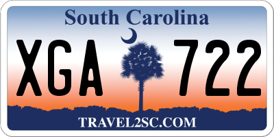 SC license plate XGA722
