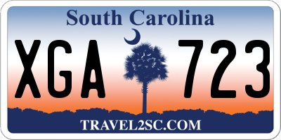 SC license plate XGA723