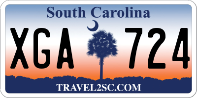 SC license plate XGA724