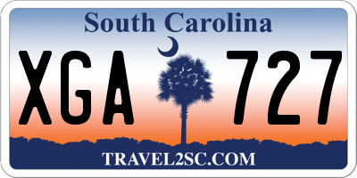 SC license plate XGA727