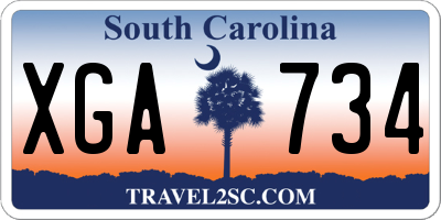 SC license plate XGA734