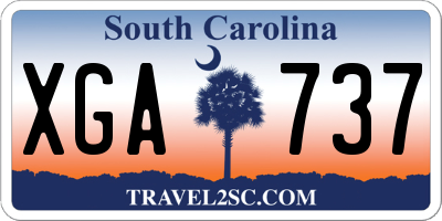 SC license plate XGA737