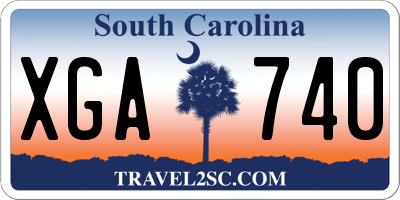 SC license plate XGA740