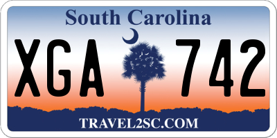 SC license plate XGA742
