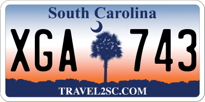 SC license plate XGA743