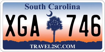 SC license plate XGA746