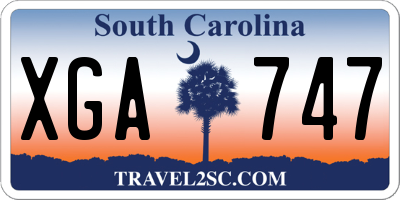 SC license plate XGA747