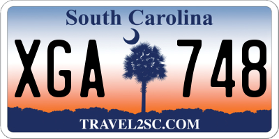 SC license plate XGA748