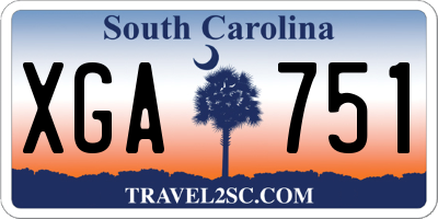 SC license plate XGA751