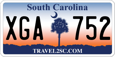 SC license plate XGA752