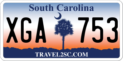 SC license plate XGA753