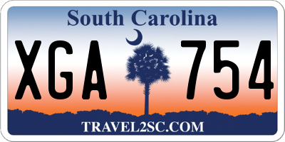 SC license plate XGA754
