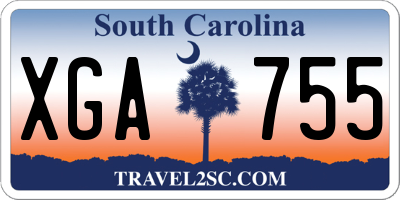 SC license plate XGA755