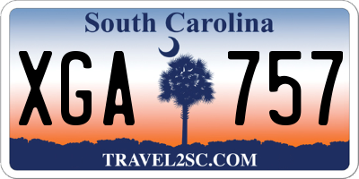 SC license plate XGA757