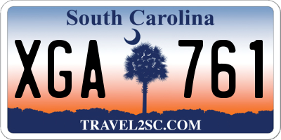 SC license plate XGA761