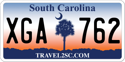 SC license plate XGA762